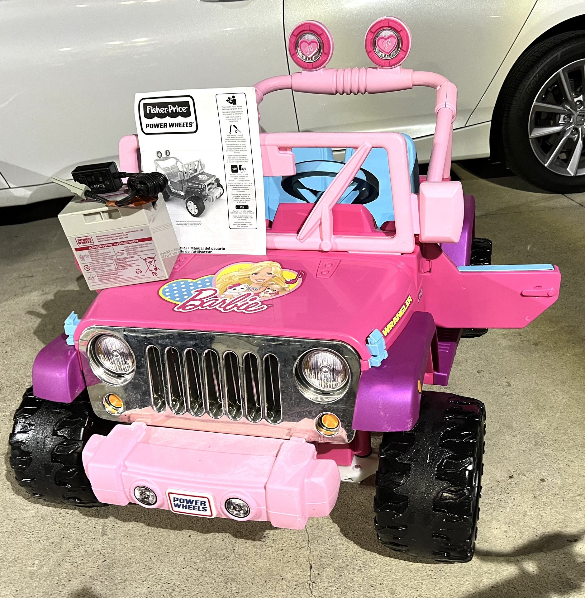 Power wheel pink 2025 jeep