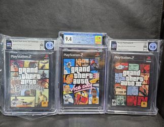 Grand Theft Auto GTA Trilogy Complete Set! PS2 Playstation 2 WATA Graded/A++