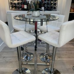 Cocktail Table Chairs  Adjustable Height 4 Available 