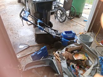 kobalt 40v mower with battery and charger