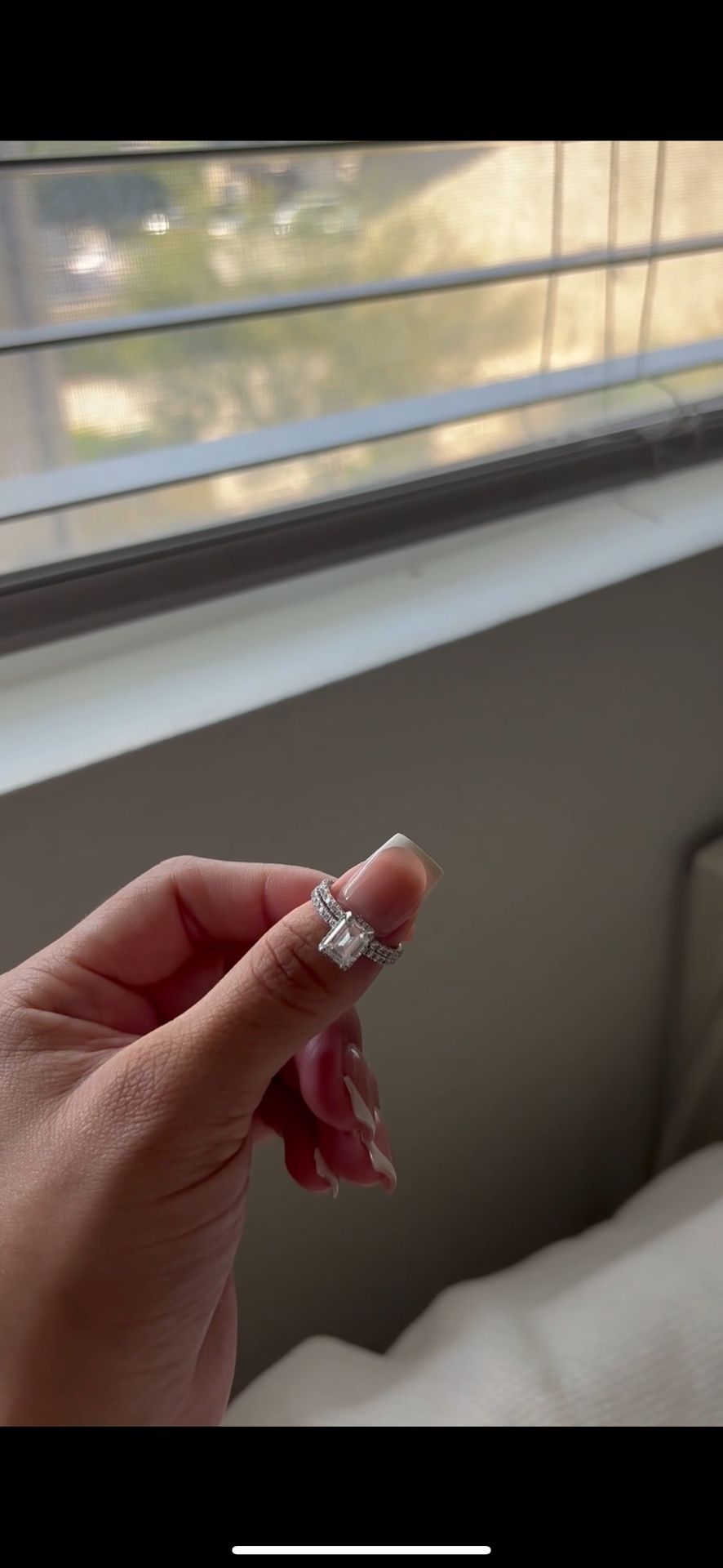 Engagement Ring Set 14k White Gold, 2.5c Diamond