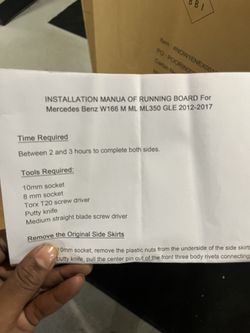Brand New Running Bored For Mercedes 
