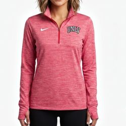 Nike Blokecore UNLV Rebels Dri-Fit Quarter Zip Heathered Top Thumbhole Cuffs XL