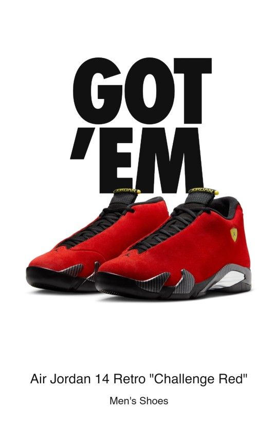 Jordan Retro 14 Ferrari - Size 10