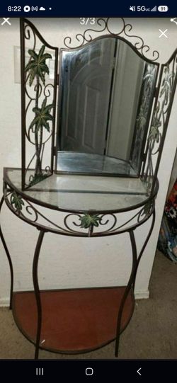 Table and mirror