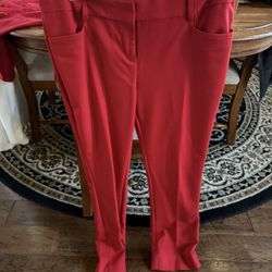 Red Pants Size 4 Worn Once