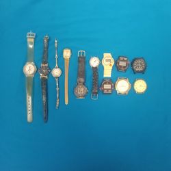 Lot Of 12 Old Wristwatches