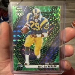 Rams Eric Dickerson 6/13** Rare Hit Green Mosaic 
