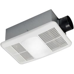 1.5-Sone 80-CFM White Lighted Bathroom Fan and Heater