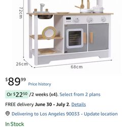wooden kid kitchen toy