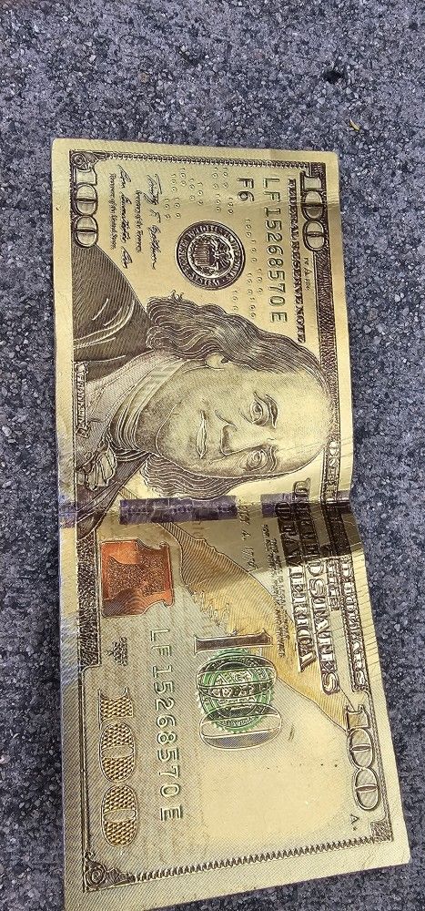 $100 Bill(Gold)