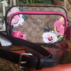 Coach Signature Rose Court Crossbody Bag. Brand New With Tag. Rare. Retired.