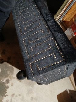 Black ottoman
