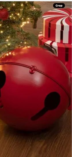 Large Red Metal Jingle Bell Decoration
