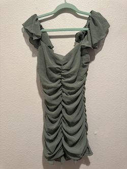 Sage Green Ruffle Dress