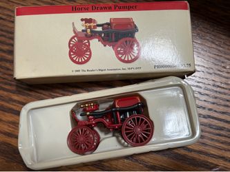 Reader’s Digest Diecast 1954 Ahrens-Fox Fire Truck & HORSE DRAWN PUMPER