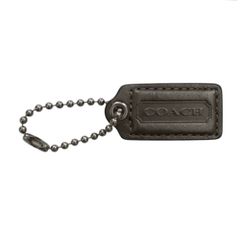 COACH Silver Patent Leather Fob Bag Charm Keychain Hang Tag