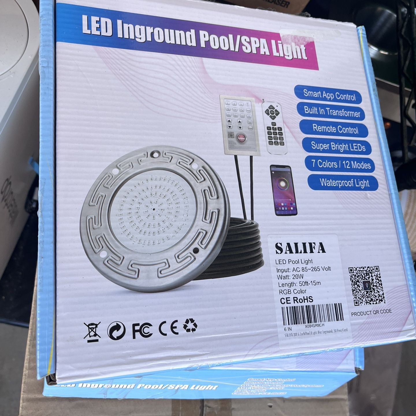 Pool Lights for Inground Pool, 20W 6 Inch Color Changing LED Inground ...