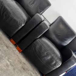 2 Leather Single Seater Couches