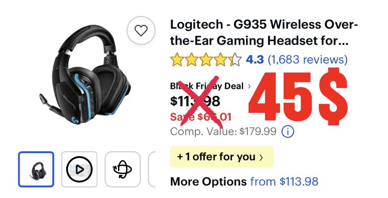 Logitech - G935 Wireless Over-the-Ear Gaming Headse