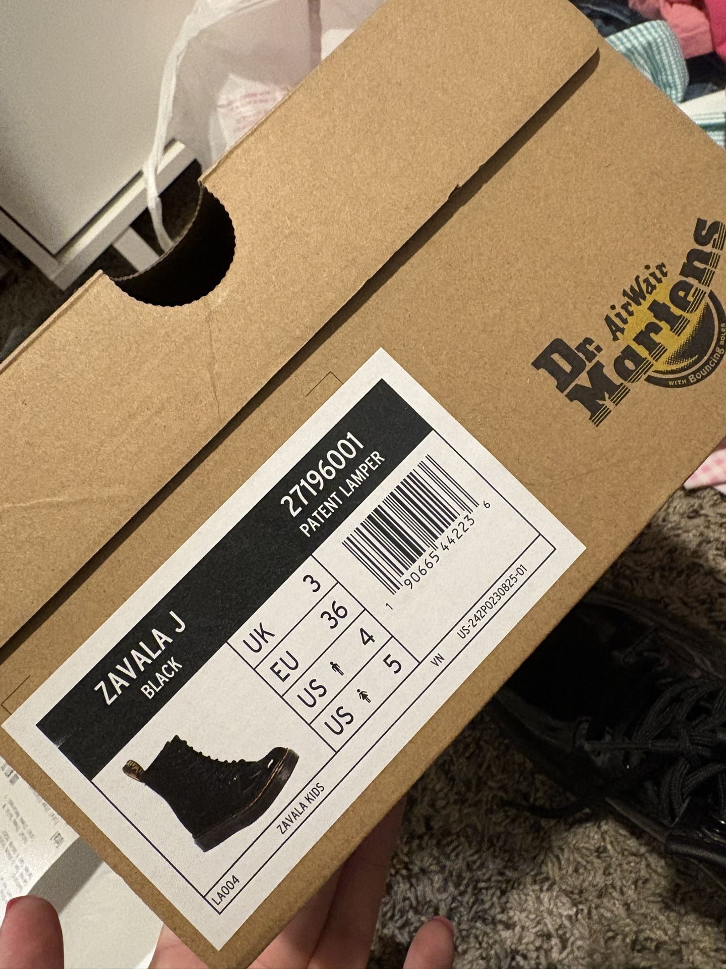 Dr Martens Big Kids Girls Black Boots Size 4