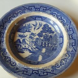 Blue And White Willow Pattern Plates