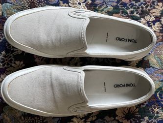 Tom Ford Cambridge Tan Cream Canvas Men Shoes Sneakers Slip  display picture 3