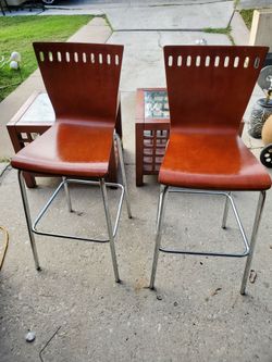 Wood Veneer Bar Stools