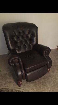 Leather reclining sofa and chair ask 500