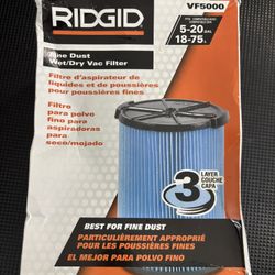 Rigid Fine Dust Wet/Dry Vac Filter