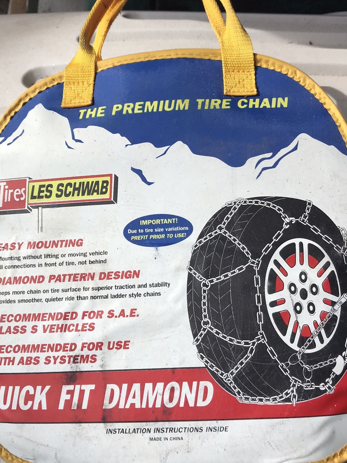 Les Schwab premium tire chain