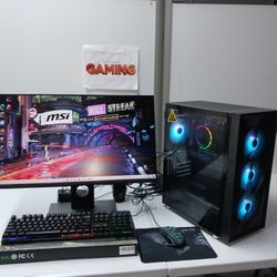 SAMA BLACK Gaming PC Computer Setup Windows 11 +80games