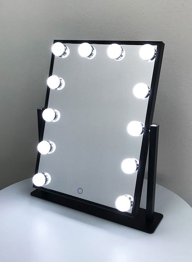 (New in box) $70 each Vanity Mirror 12 Dimmable Light Bulbs Hollywood Beauty Makeup, 16”x12”