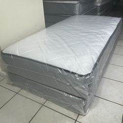 New Twin  Mattress And boxspring Set! FREE SAME DAY DELIVERY 