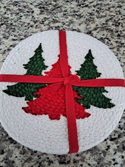 Set of 4 Christmas Tree Trivets