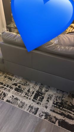 Faux leather sectional
