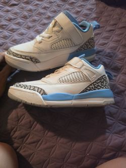 Jordan Spizike Kids Sneakers White Blue Cement
