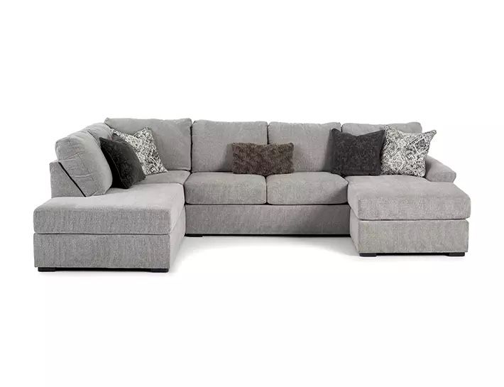 Broyhill Parkdale Silver Sectional Couch