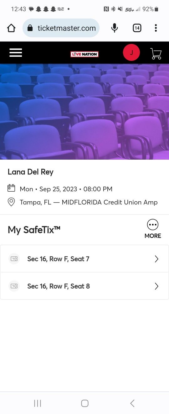 Lana Del Ray Tampa Concert Tickets For Tonight