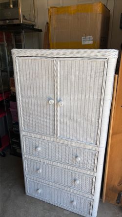 Wicker Bathroom Cabinet /Armoire