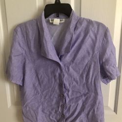 Pretty Lavender Dress Blouse Size Medium