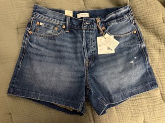American Eagle AE77 Premium Classic Denim Shorts — Size 27, New with Tags