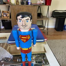 Superman Nut Cracker Wooden Statue Action Figure-Figurine-DC Comic Books-1979