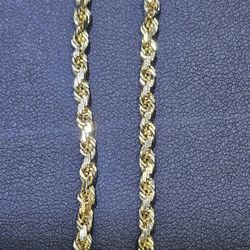 14kt YG Rope Chain. (C-3) 21", 3mm, Solid. ASK FOR RYAN. #(contact info removed)52