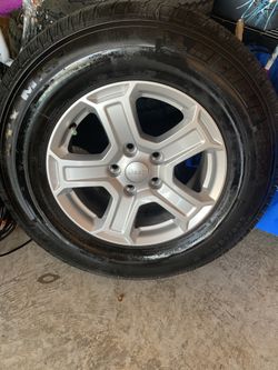 Brand new 2020 Jeep Wrangler wheels and tires