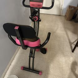 Foldable Stationary Bike with Resistance Bands