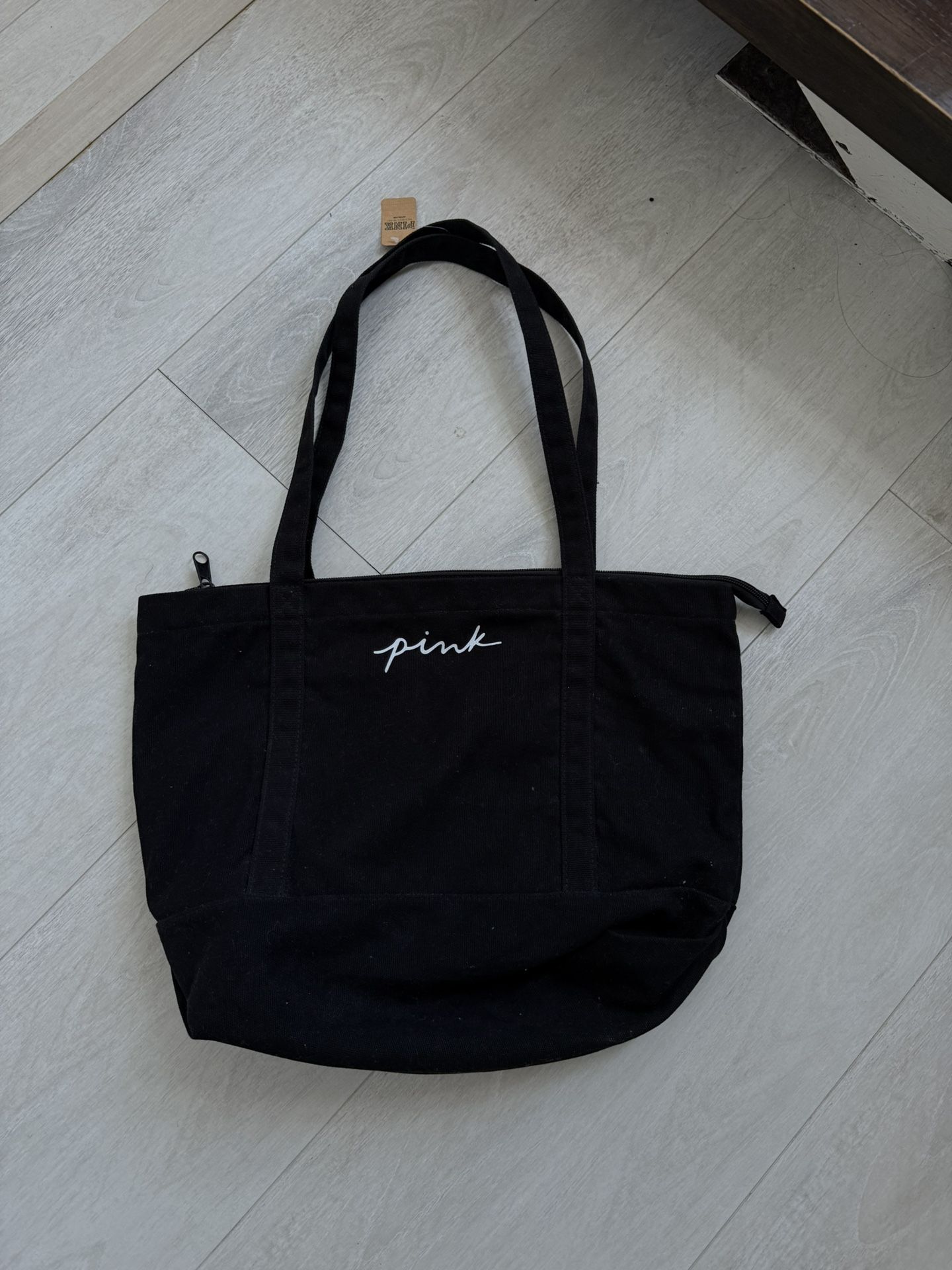pink tote bag
