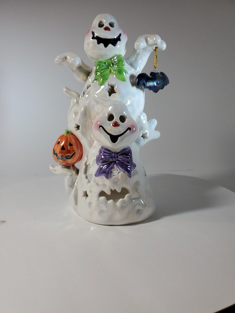 Ceramic Halloween Ghost Tea Candle Holder