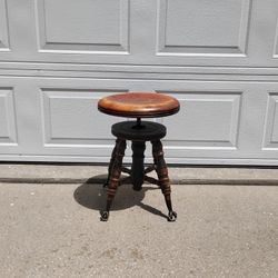 Late 19th Century Mahogany Claw-foot Piano Stool