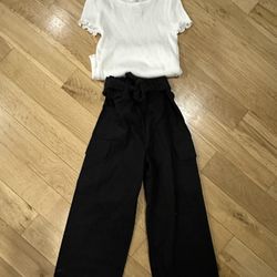 Little Girls Shirt & Cargo Pants Set Size Small 5/6